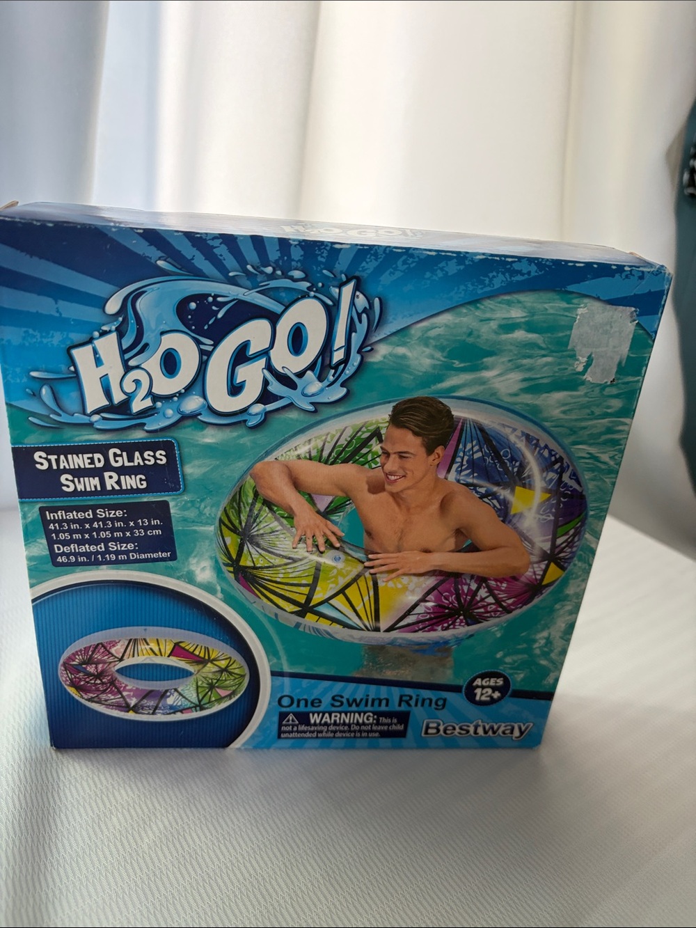 H2O Go! Stained Glass Swim Ring - Multicolor NIP - Picture 1 of 2